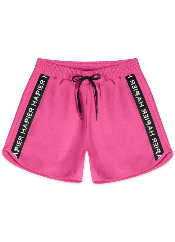 Hapier - Short Moletom Juvenil Feminino Hapier Rosa