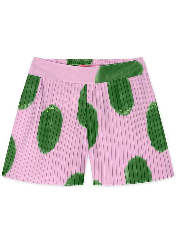 Lilica Ripilica - Short Plissado Poa Infantil Feminino Lilica Ripilica Roxo