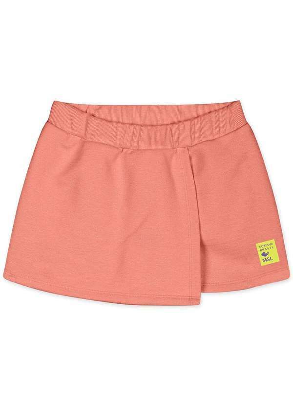 Marisol - Short-Saia com Aroma Moletom Infantil Feminino Marisol Laranja