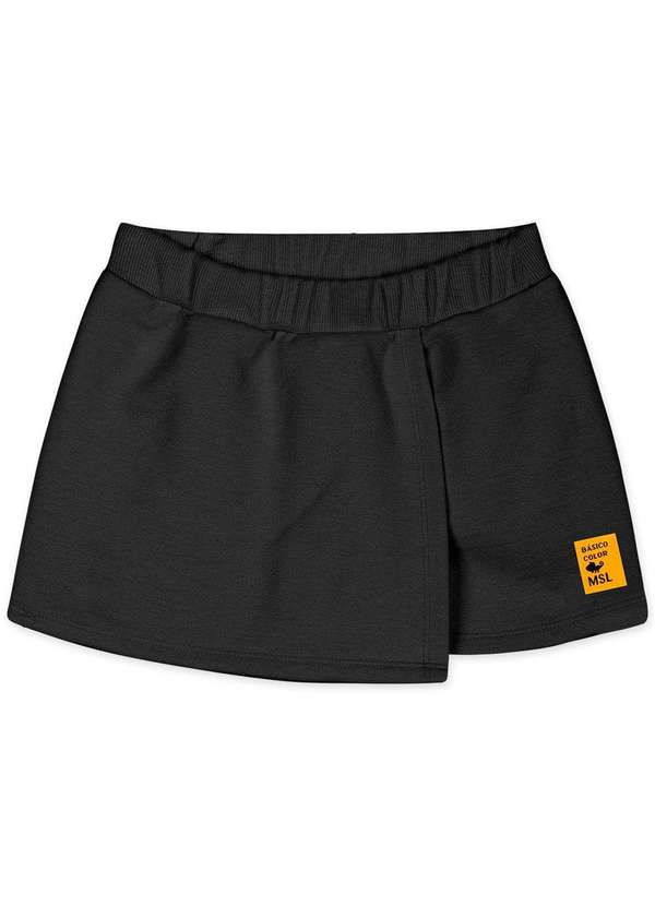 Marisol - Short-Saia com Aroma Moletom Infantil Feminino Marisol Preto