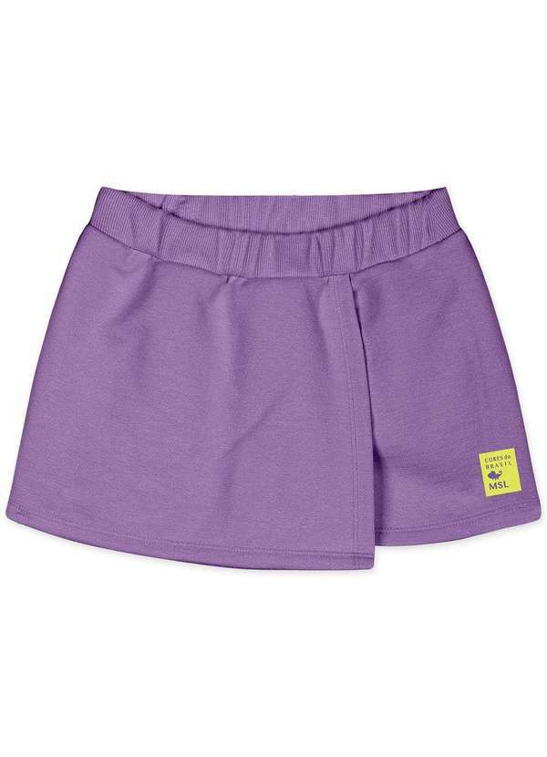 Marisol - Short-Saia com Aroma Moletom Infantil Feminino Marisol Roxo