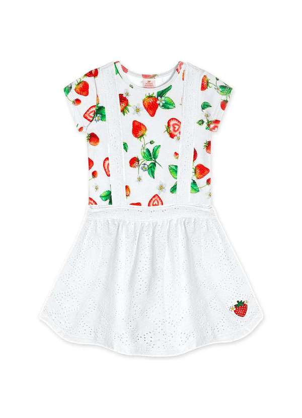 Marisol - Conjunto Curto com Salopete Infantil Feminino Marisol Branco
