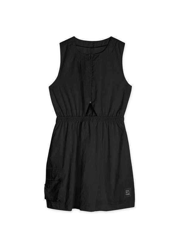 Hapier - Vestido Corta-Vento Curto Juvenil Feminino Hapier Preto