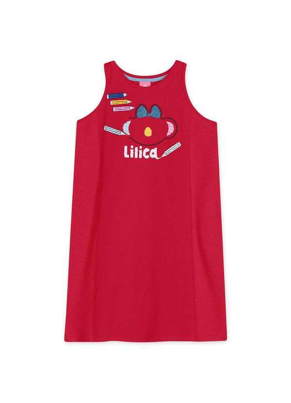 Lilica Ripilica - Vestido Curto Infantil Feminino Lilica Vermelho