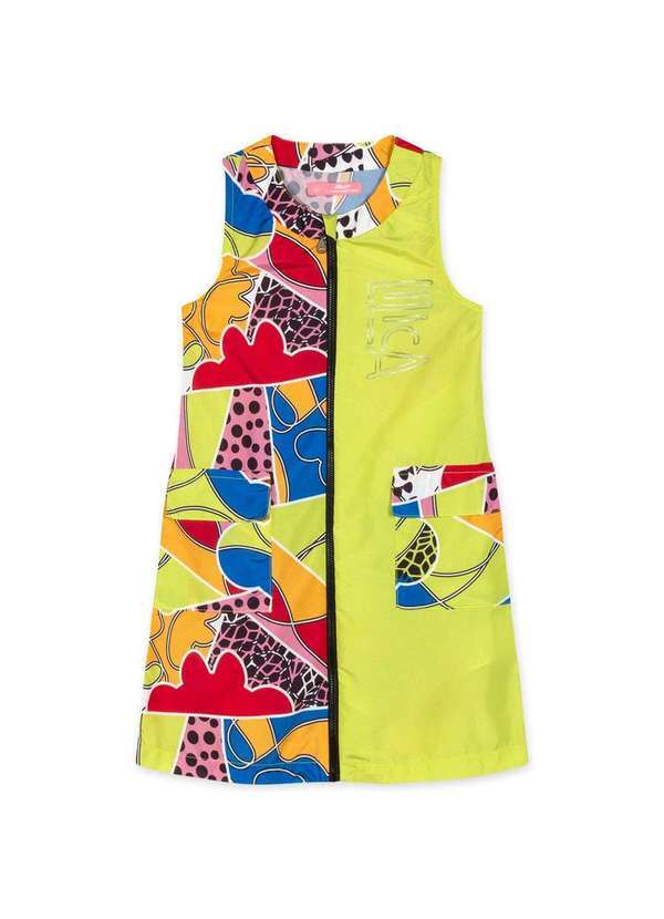 Lilica Ripilica - Vestido Curto Repelente a Agua Infantil Feminino Lilica Amarelo