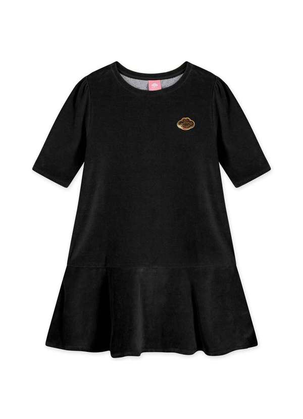 Lilica - Vestido Infantil Manga Longa Lilica Preto 1