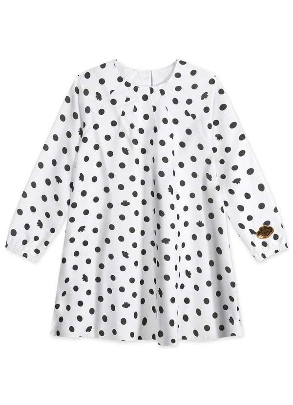 Lilica - Vestido Infantil Manga Longa Lilica Branco