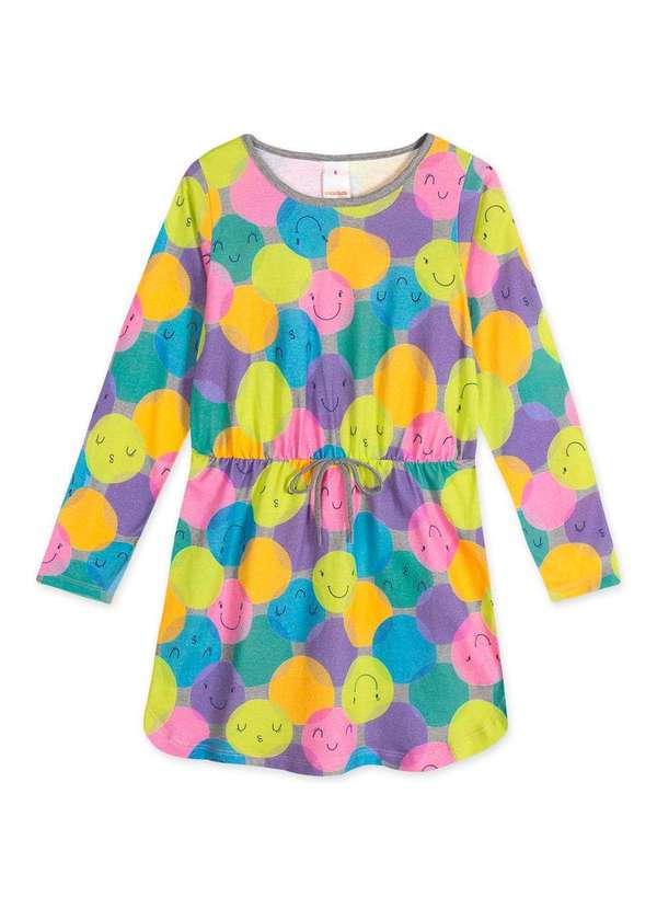 Marisol Play - Vestido Infantil Menina Manga Longa Marisol Play Cinza 1