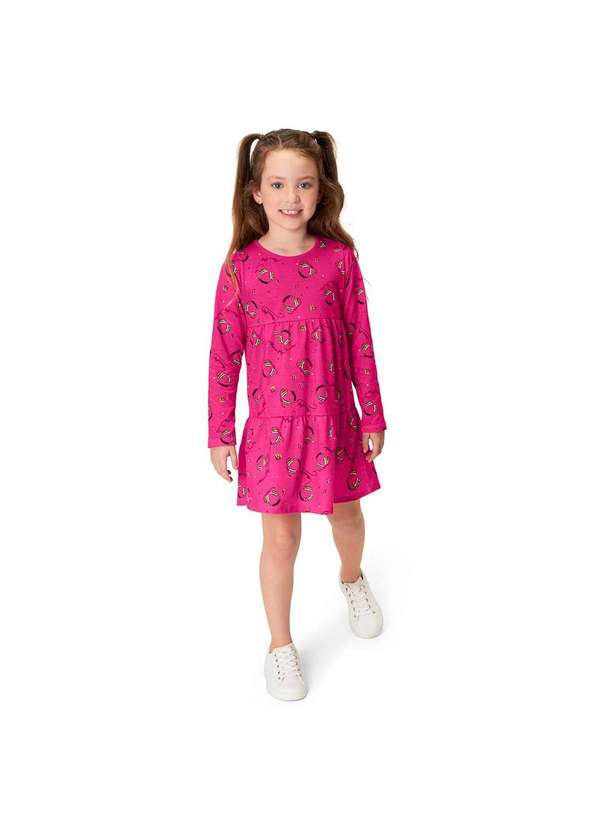 Marisol Play - Vestido Infantil Menina Manga Longa Marisol Play Rosa 2