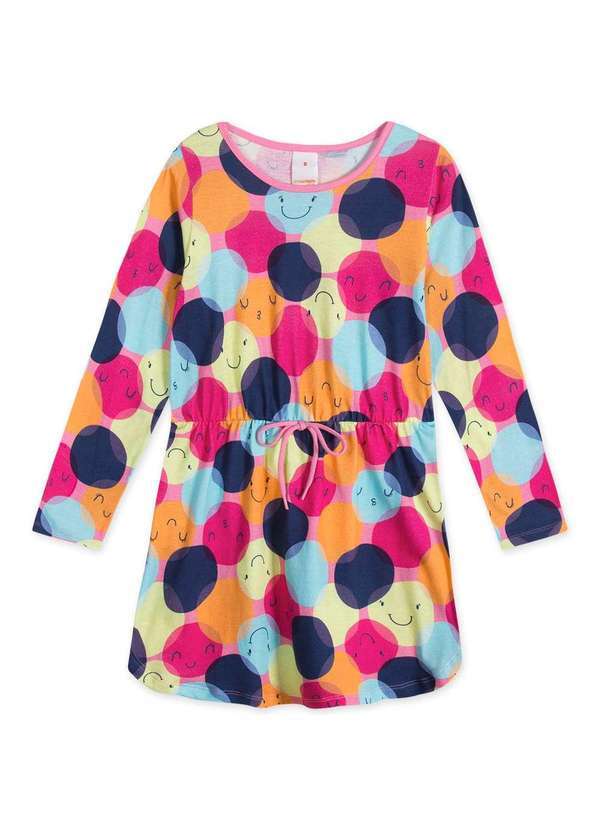 Marisol Play - Vestido Infantil Menina Manga Longa Marisol Play Rosa