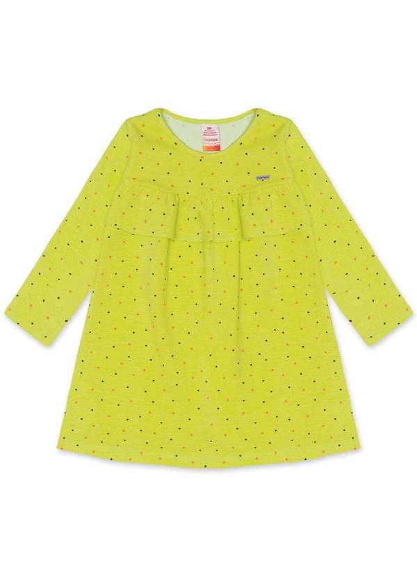 Marisol - Vestido Infantil Menina Manga Longa Marisol Verde