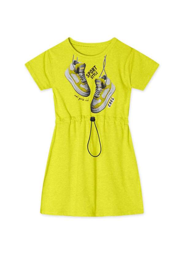 Marisol - Vestido Manga Curta Infantil Feminino Marisol Amarelo 1