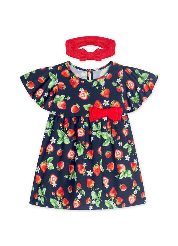 Marisol - Vestido Manga Curta Infantil Feminino Marisol Azul