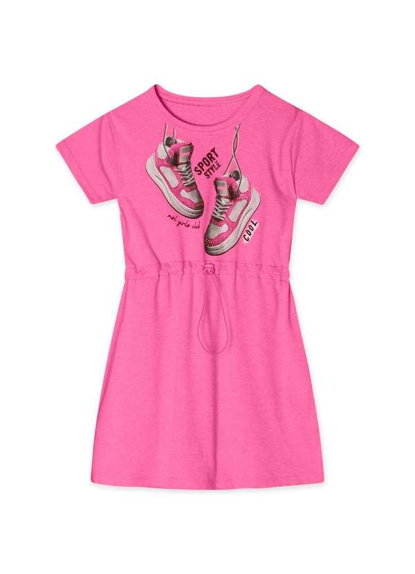 Marisol - Vestido Manga Curta Infantil Feminino Marisol Rosa