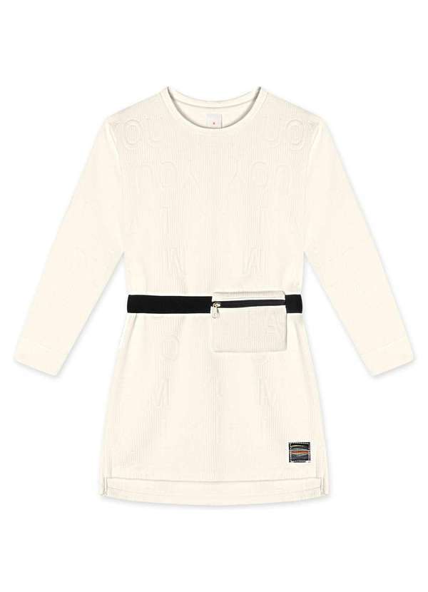 Marisol - Vestido Manga Longa Infantil Feminino Marisol Bege