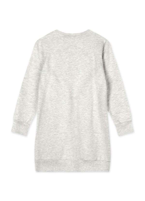 Lilica - Vestido Moletom Infantil Manga Longa Lilica Cinza 3