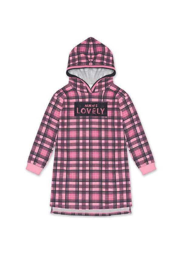 Marisol - Vestido Moletom Infantil Menina Manga Longa Marisol Rosa