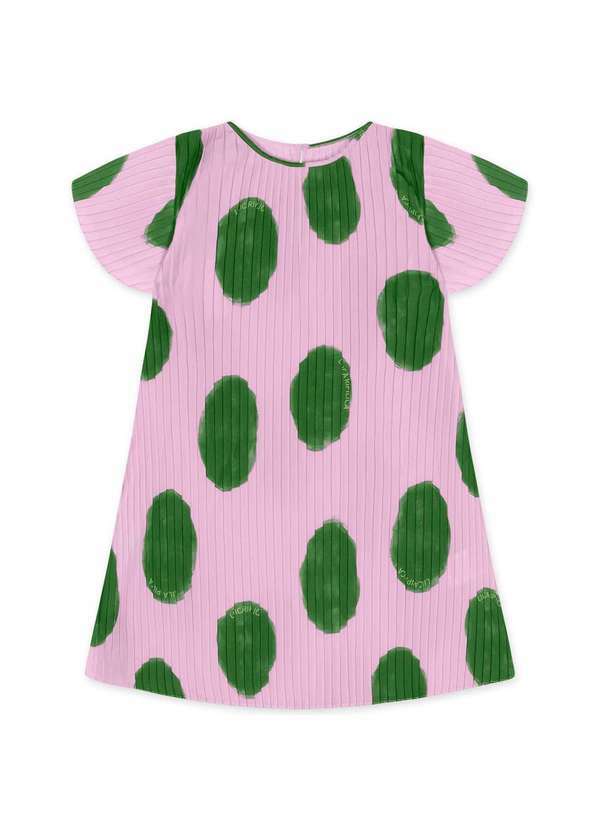 Lilica Ripilica - Vestido Poa Manga Curta Infantil Feminino Lilica Ripilica Roxo