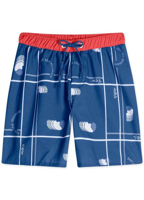 Tigor T Tigre - Bermuda Infantil Masculina Tigor Azul