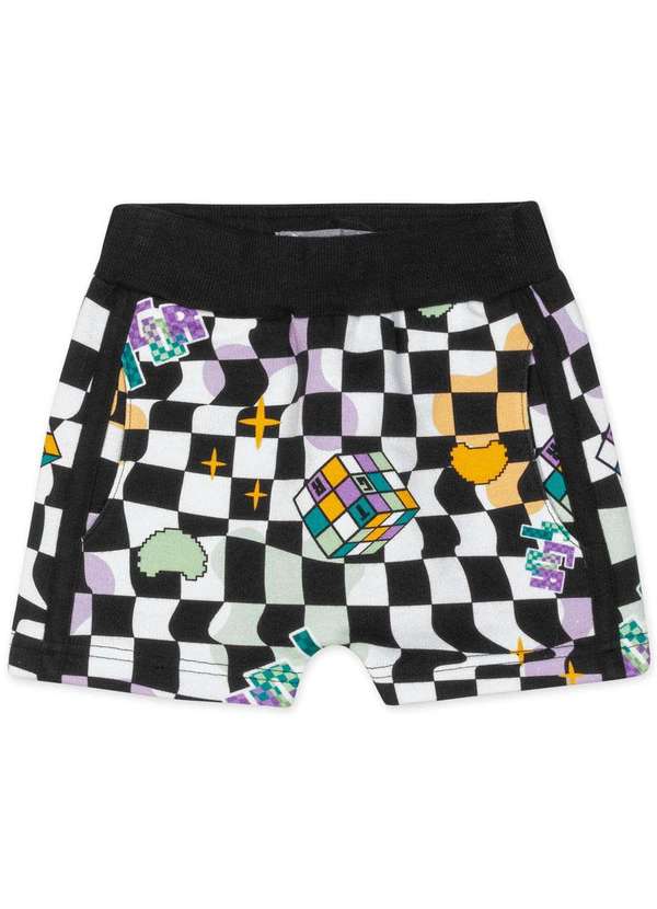 Tigor T Tigre - Bermuda Moletom Bebe Masculina Tigor Preto