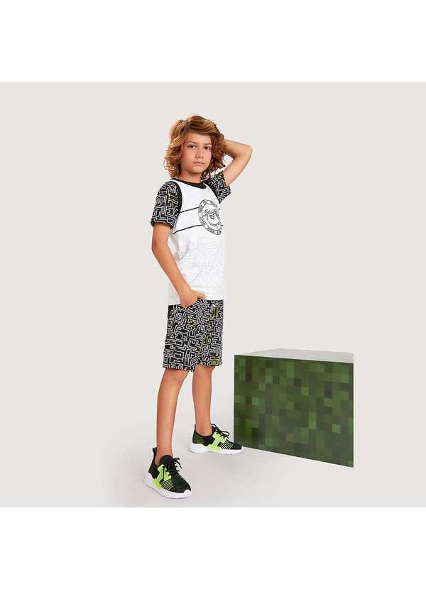 Tigor T Tigre - Bermuda Moletom Infantil Masculina Tigor Preto 3