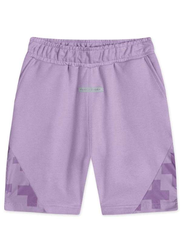 Match - Bermuda Moletom Infantil Match Roxo