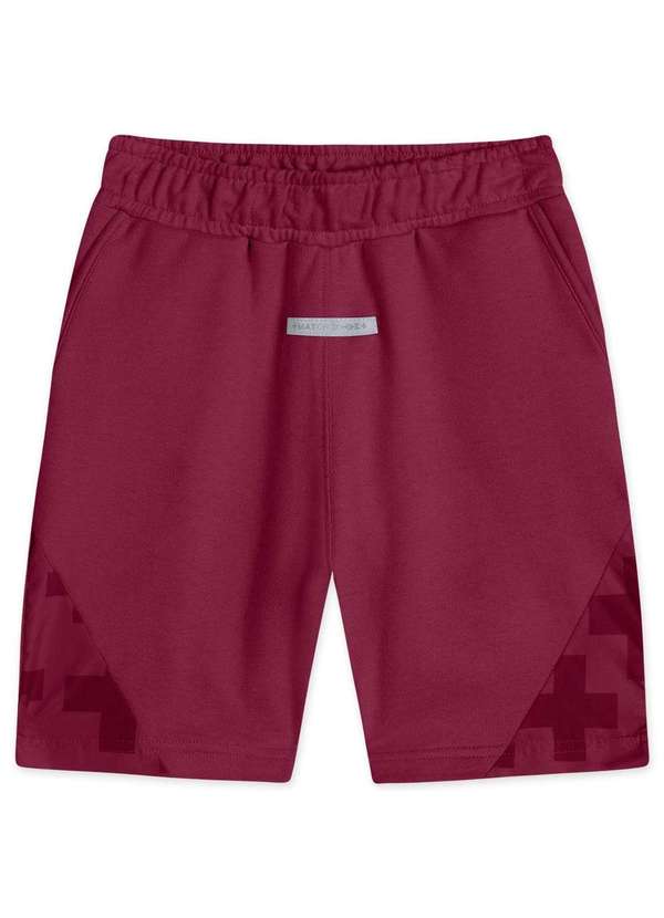 Match - Bermuda Moletom Infantil Match Vermelho