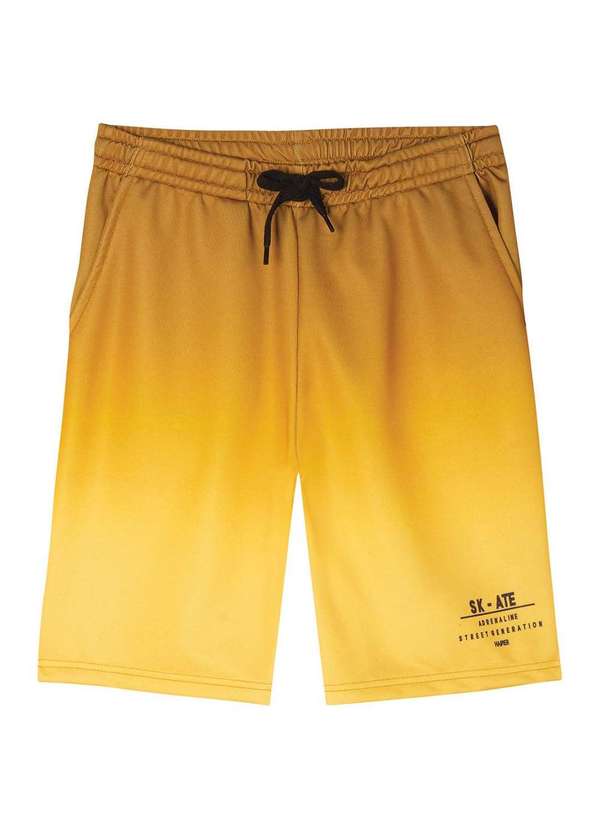 Hapier - Bermuda Moletom Juvenil Masculina Hapier Amarelo