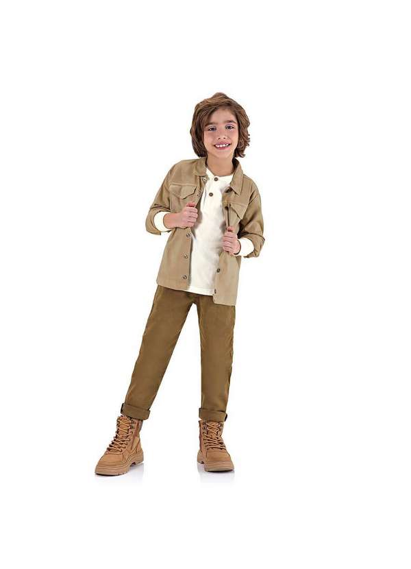Marisol - Calca Infantil Masculina Marisol Bege 3