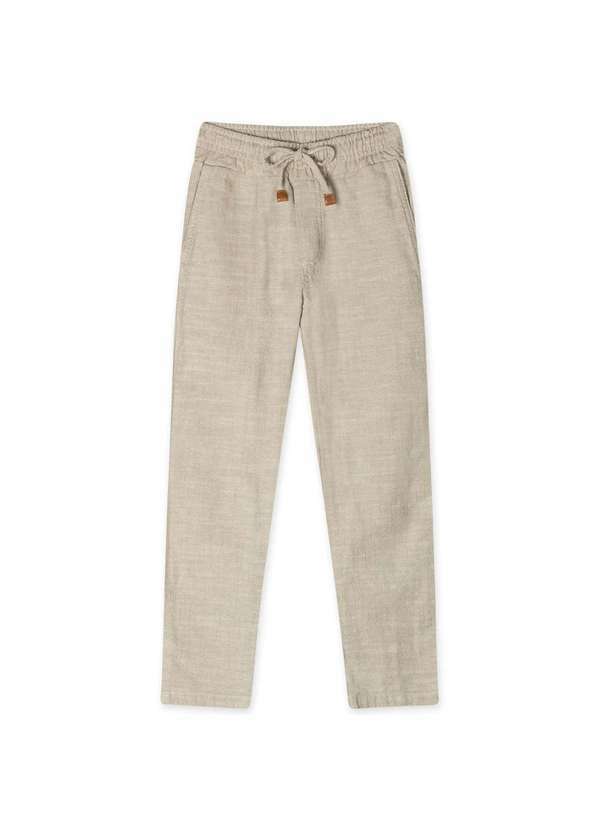 Marisol - Calca Linho Infantil Masculina Marisol Bege