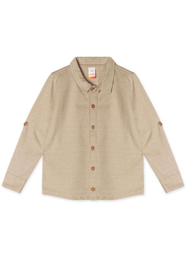 Marisol - Camisa Manga Longa Infantil Masculina Marisol Bege