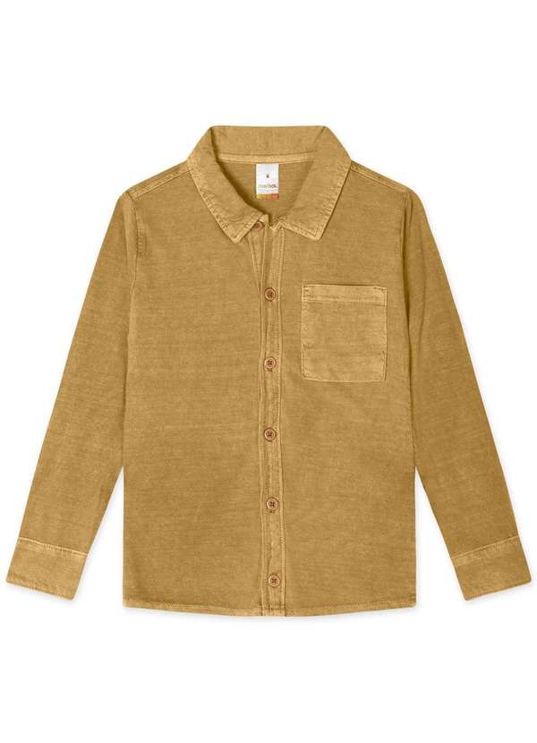 Marisol - Camisa Manga Longa Infantil Masculina Marisol Marrom