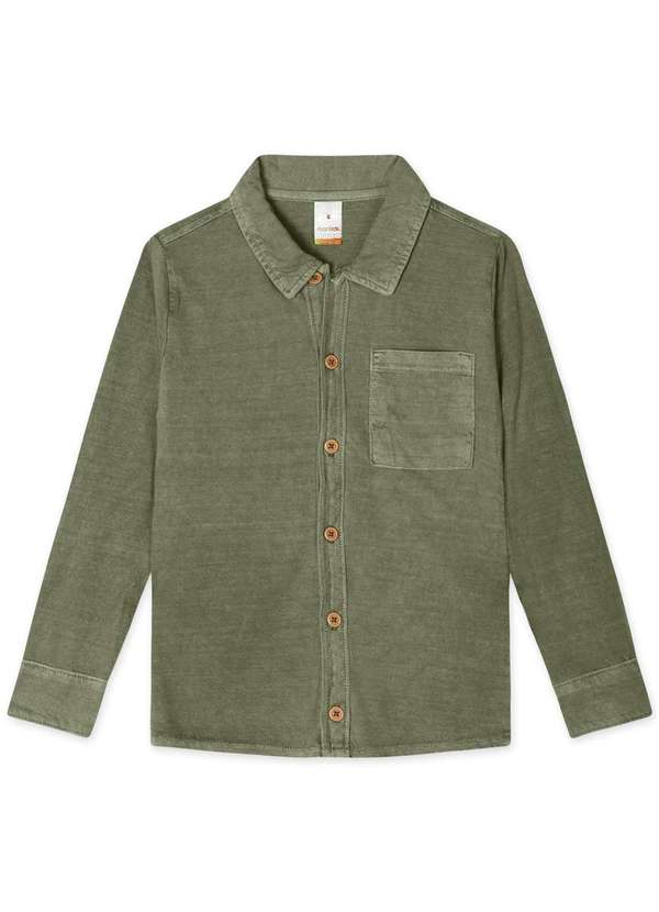 Marisol - Camisa Manga Longa Infantil Masculina Marisol Verde
