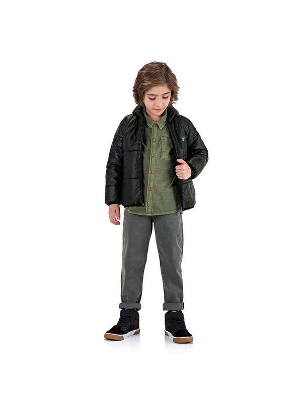 Marisol - Camisa Manga Longa Infantil Masculina Marisol Verde 2