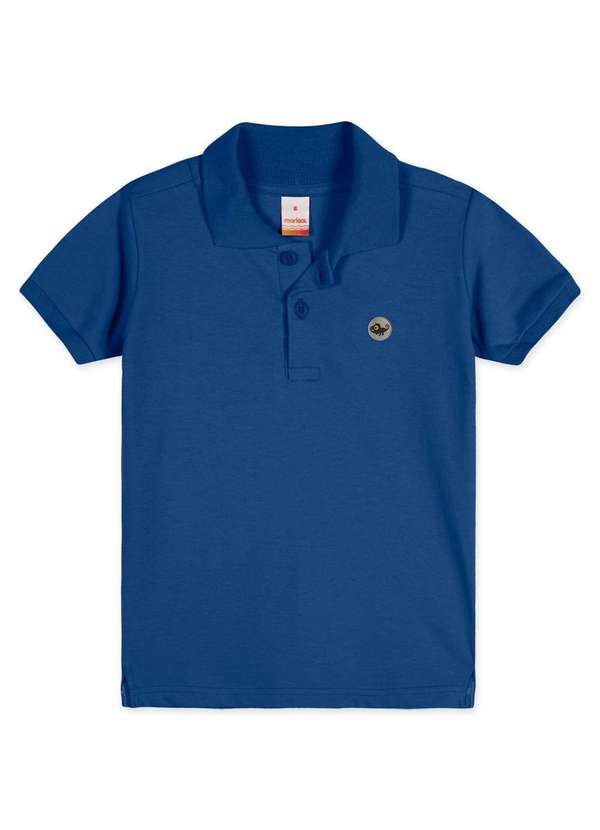 Marisol - Polo Infantil Piquet Manga Curta Aromatica Marisol Azul