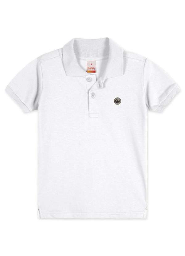 Marisol - Polo Infantil Piquet Manga Curta Aromatica Marisol Branco