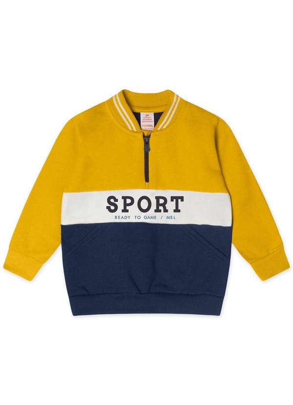 Marisol - Blusao Moletom Infantil Masculino Marisol Amarelo