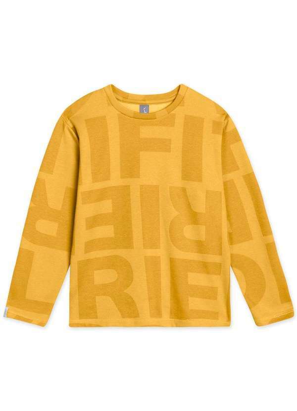 Match - Camiseta Infantil Manga Longa Match Amarelo