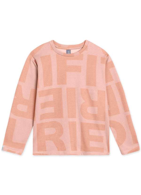 Match - Camiseta Infantil Manga Longa Match Rosa