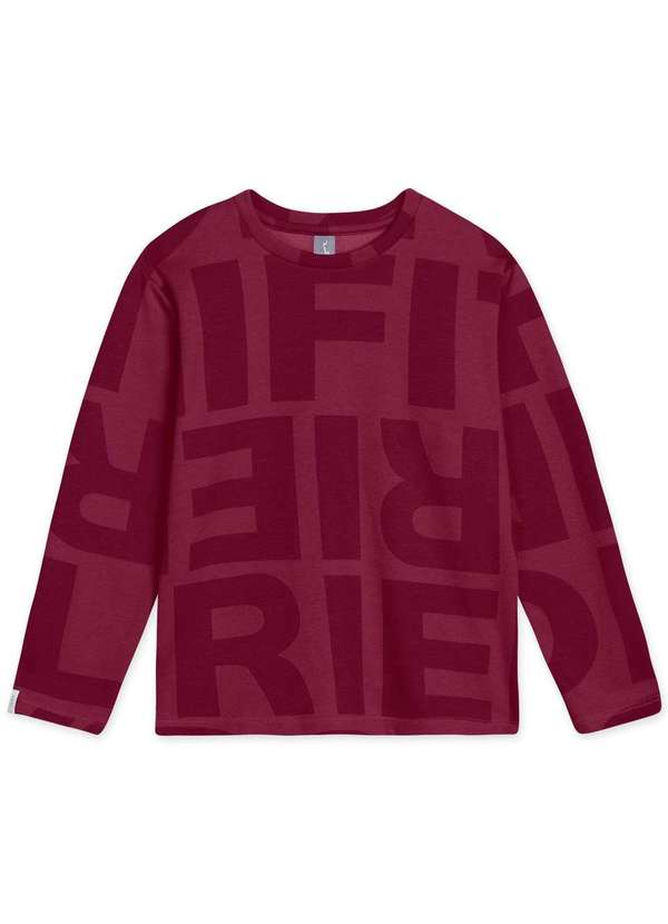 Match - Camiseta Infantil Manga Longa Match Vermelho