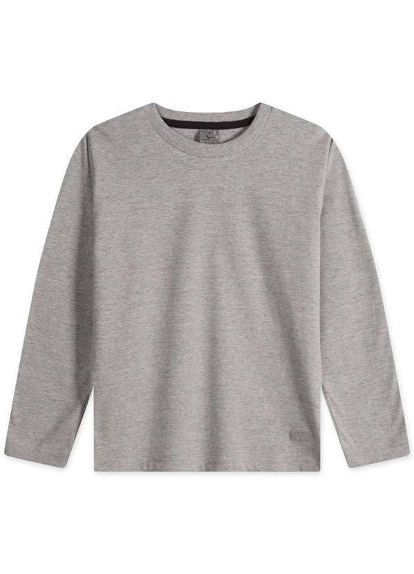Tigor - Camiseta Infantil Manga Longa Tigor Cinza