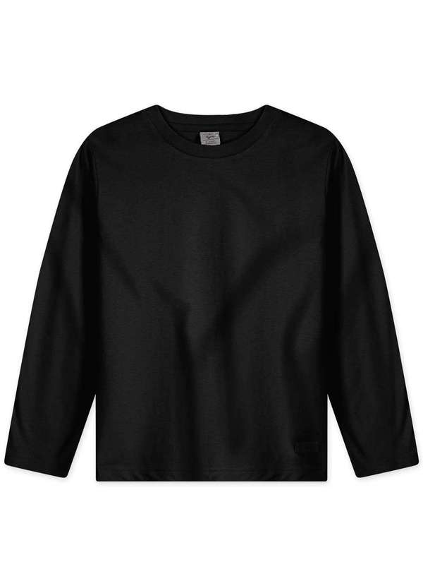 Tigor - Camiseta Infantil Manga Longa Tigor Preto