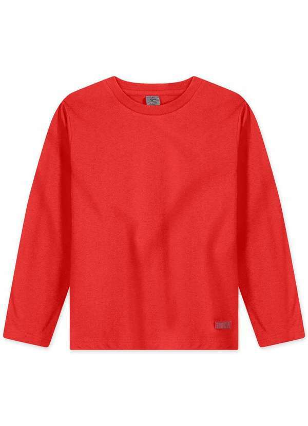 Tigor - Camiseta Infantil Manga Longa Tigor Vermelho