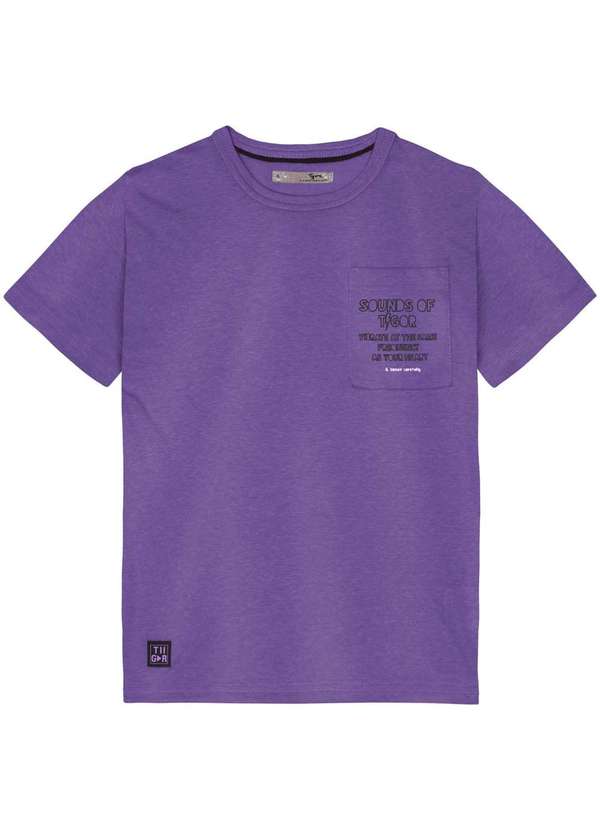 Tigor T Tigre - Camiseta Infantil Menino Manga Curta Tigor Roxo