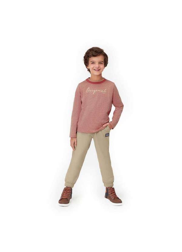 Marisol - Camiseta Infantil Menino Manga Longa Marisol Laranja 2