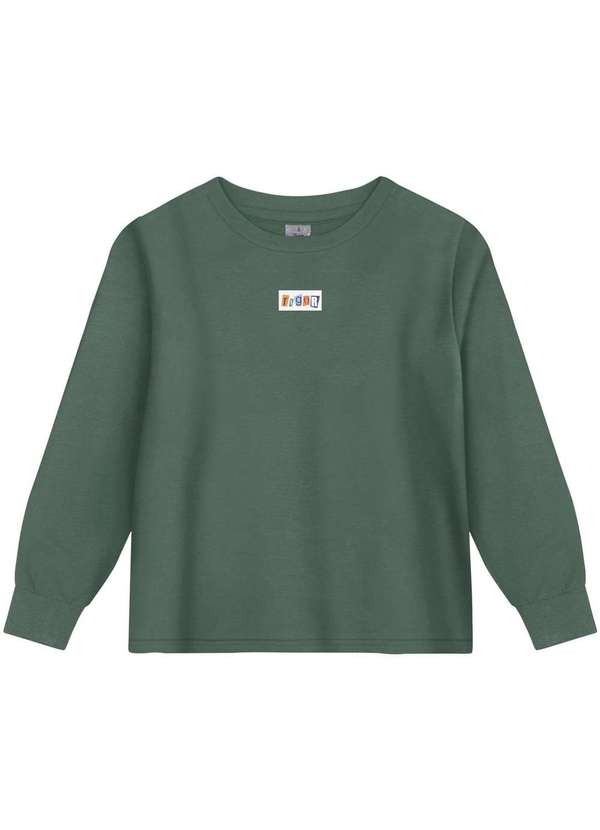 Tigor T Tigre - Camiseta Infantil Menino Manga Longa Tigor Verde