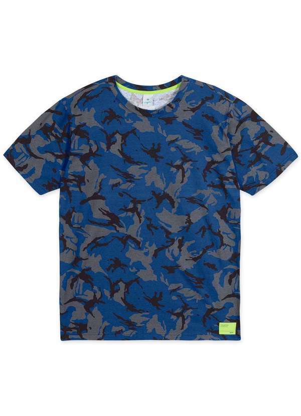 Hapier - Camiseta Juvenil Menino Manga Curta Hapier Azul