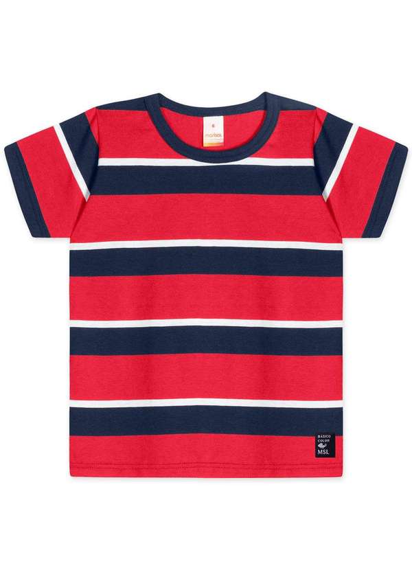Marisol - Camiseta Manga Curta Antiviral Infantil Masculina Marisol Vermelho