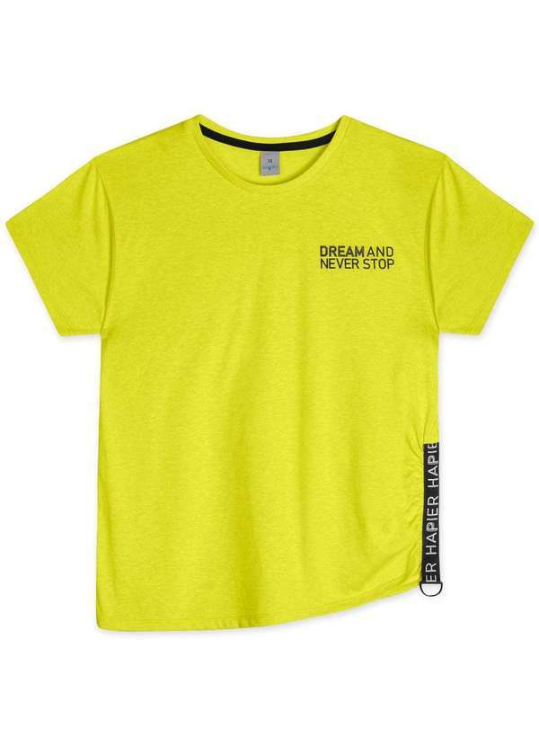 Hapier - Camiseta Manga Curta Juvenil Feminina Hapier Amarelo