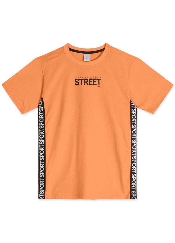 Hapier - Camiseta Manga Curta Juvenil Masculina Hapier Laranja